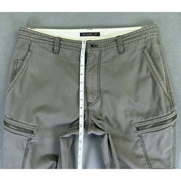 John Varvatos Cargo Pants 32x32 Green Grey Distressed Quiet Luxury Minimalist - Picture 11 of 12